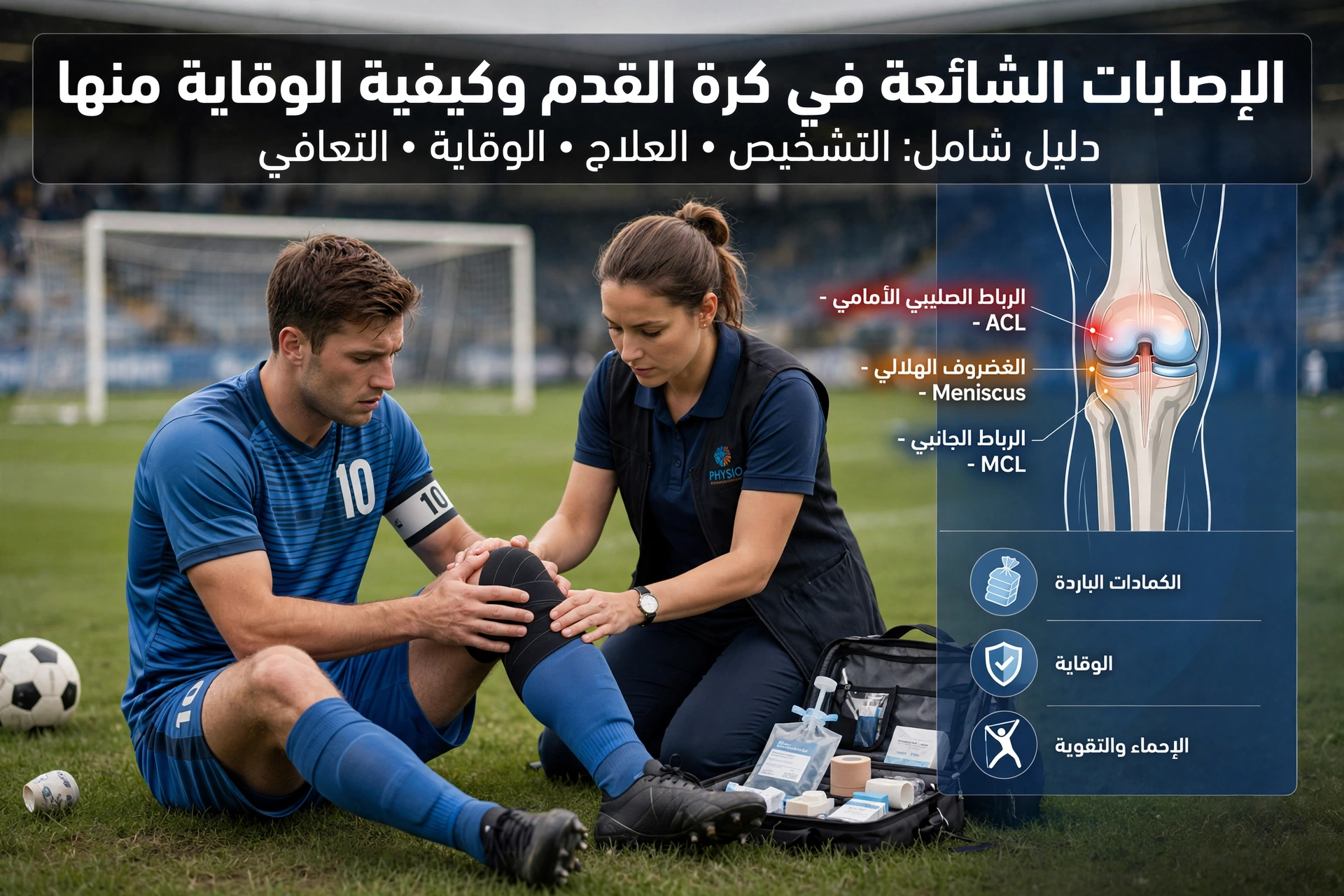 الإصابات الشائعة في كرة القدم وكيفية الوقاية منها
